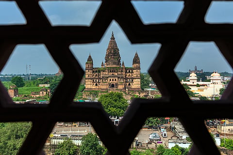 The Chaturbhuj Temple is dedicated to Lord Vishnu